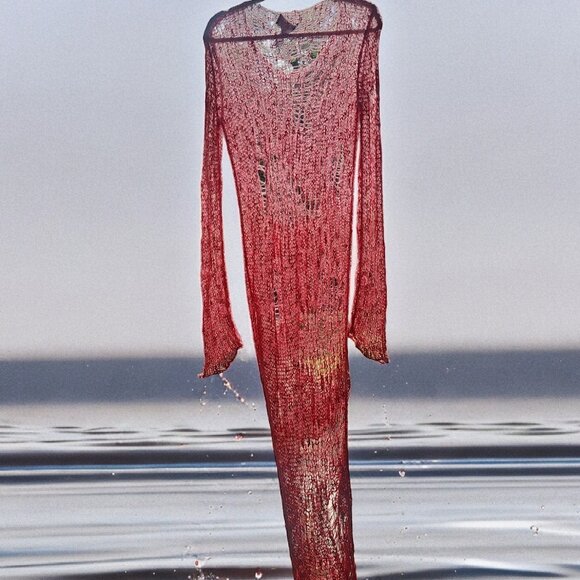 Ombre Fishnet Maxi Dress - Picture 5 of 5